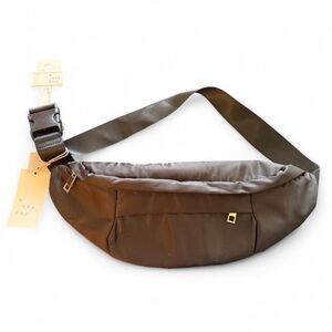 A NEW DAY NWT hip bag/crossbody. Black nylon with gold hardware.
